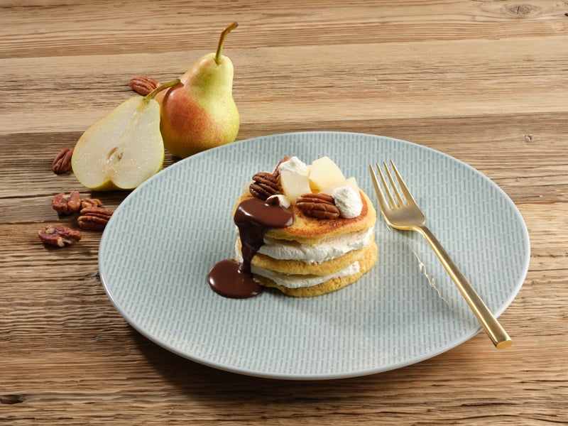 Pecan Nut and Pear Pancakes