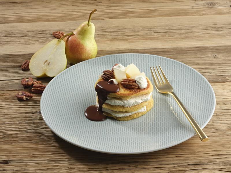 Pecan Nut and Pear Pancakes